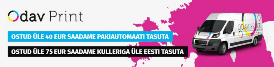 Ostud e-poes min. 40 EUR saadame üle Eesti tasuta!