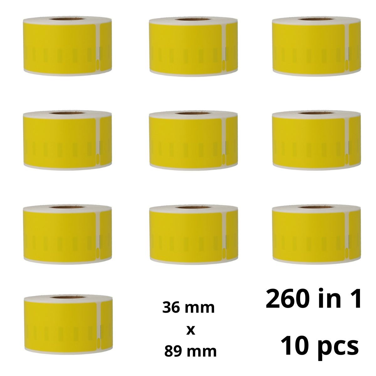 dymo-99012-yellow-s0722400-label-roll-dore-compatible-set-10-pcs