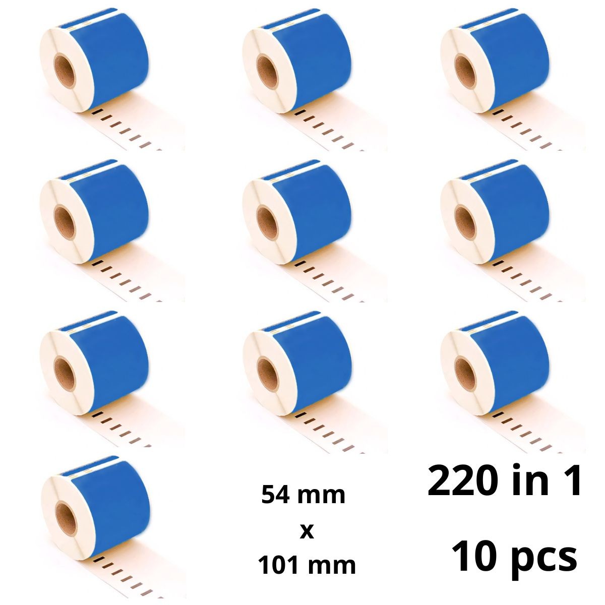dymo-99014-s0722430-blue-label-roll-dore-compatible-set-10-pcs