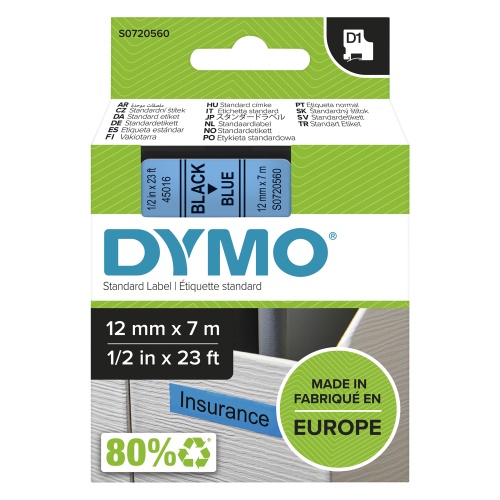 Dymo Label tape 45016 Blue/Black (S0720560)